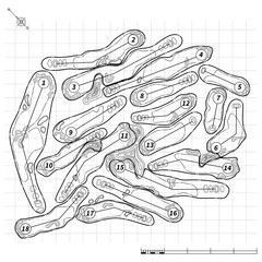 Wall Mural - golf course map layout drawing