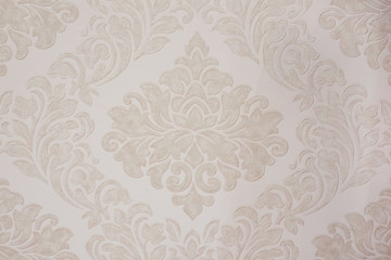 Embossed floral pattern on wallpaper