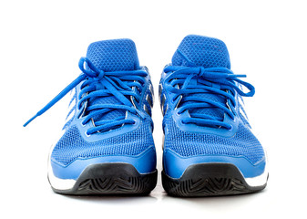 modern tennis shoe on white background