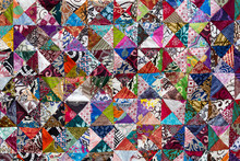Colorful Crazy Quilt For Sale, Island Bali, Ubud, Indonesia