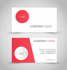 Business card set template corporate style