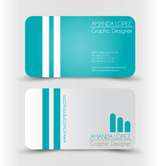 Business card set template for business identity corporate style