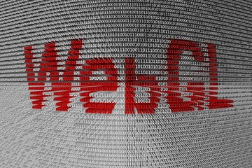 Wall Mural - binary code webgl