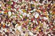 Background of 15 assorted beans and legumes