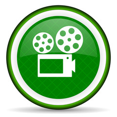 Aufkleber - movie green icon cinema sign