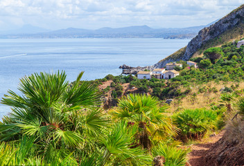 Wall Mural - View of a typical coastline of Sicily, Italy