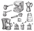 Set coffee making equipment