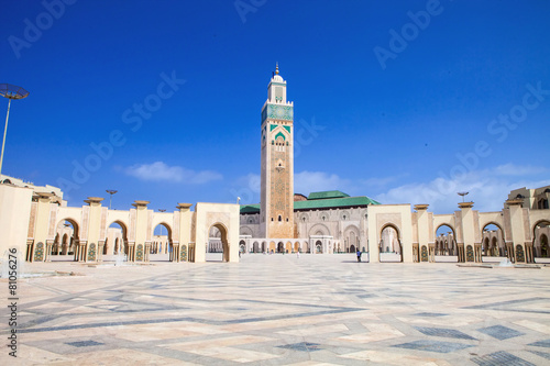 Fotomural beautiful mosque Hassan second, Casablanca, Morocco