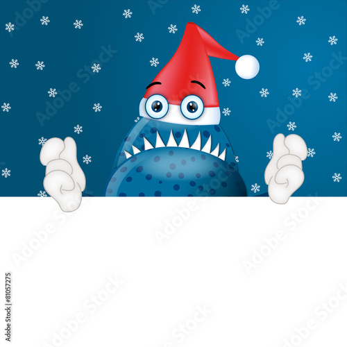 Fotografie, Obraz Monster Garry Christmas Xmas placeholder funny cartoon