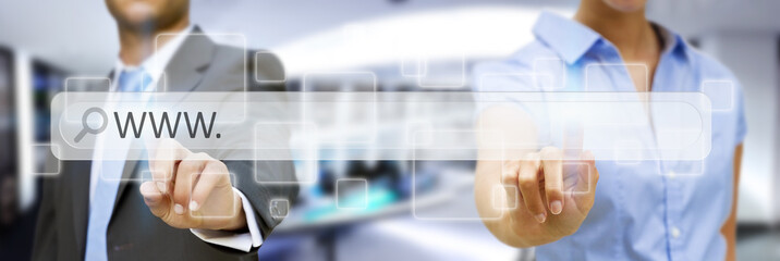 Wall Mural - businessman surfing on internet
