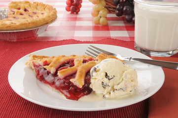 Wall Mural - Cherry pie a la mode