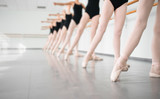 young dancers ballerinas in class classical dance, ballet