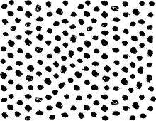 Abstract Black & White Hand Drawn Polka Dots Pattern Background