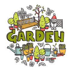 Sticker - Gardening Design Concept