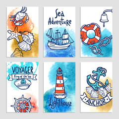 Poster - Nautical Cards Set