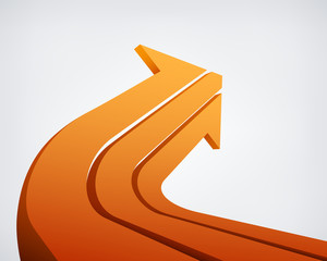 Abstract vector illustration, 3d arrow