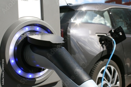 Ladestecker E-Auto Canvas Print