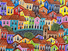 Painting Of Pelourinho Buildings, Salvador, Bahia, Brazil