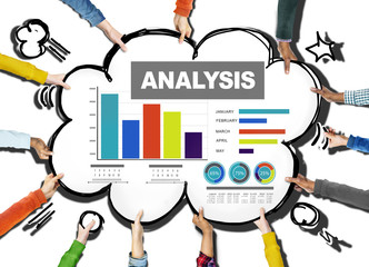 Sticker - Analysis analyzing information bar graph data statisitc concept