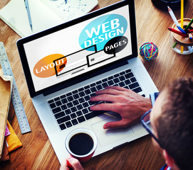 Wall Mural - web design content creative website responsive concept