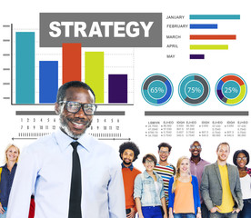 Wall Mural - Strategy Data Information Plan Marketing Solution Vision Concept