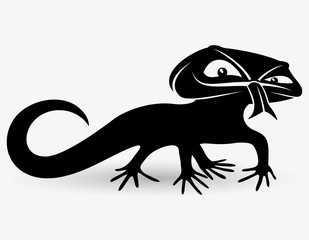 Canvas Print - Vector sign. Lizard.