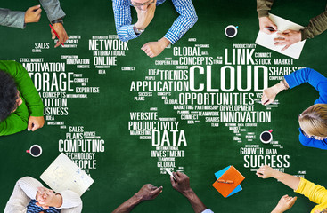 Sticker - Link Cloud Computing Technology Data Information Concept