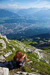 Aussicht von einem Berggipfel aus