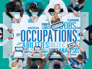 Canvas Print - Occupations Careers Community Experience Global Concept