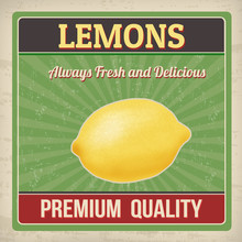 Lemons Retro Poster