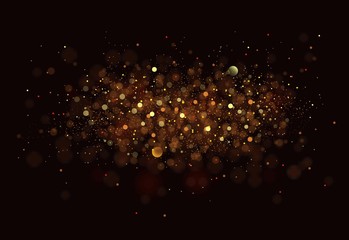 Wall Mural - gold. glitter vintage lights background. dark gold and black
