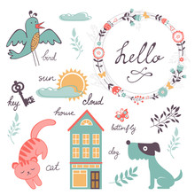 Cute Preschool Words Collection