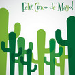 Overlay cactus Cinco de Mayo card in vector format.