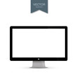 Monitor mockup, display with transparent screen