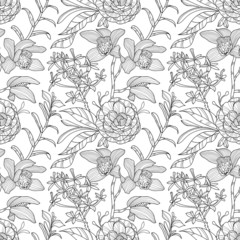 Poster - Seamless floral pattern