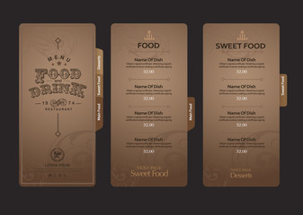 Wall Mural - Restaurant menu design.