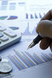 Financial data analyzing - Stock Image