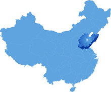 Map Of People's Republic Of China - Shandong Province