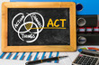 © cacaroot - action changes things diagram hand drawing on blackboard