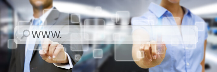 Wall Mural - businessman surfing on internet