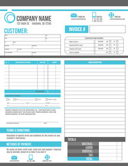 customizable invoice template design