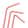 Drinking straws isolated on a white background. 3D render