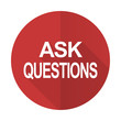 © Alex White - ask questions red flat icon