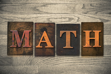 Math Wooden Letterpress Theme