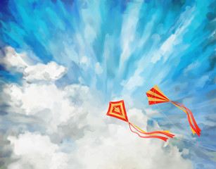 Wall Mural - Sky Vector Artistic Background