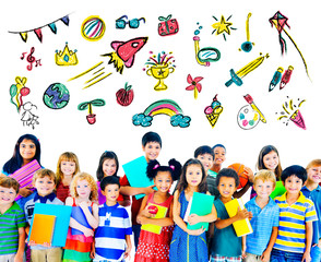 Sticker - Kids Childhood Leisure Activity Education Concept