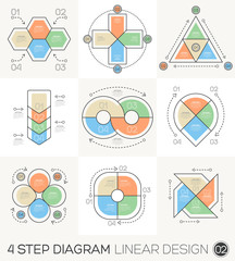 Wall Mural - Linear line Graphic design Elements Diagram Infographic Template