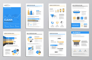 Wall Mural - business infographics elements for corporate brochures