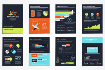 Wall Mural - business infographics elements for corporate brochures