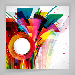 Wall Mural - Multicolor abstract bright background. Elements for design.